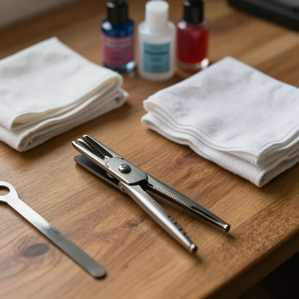 Guitar setup on a calibration bench